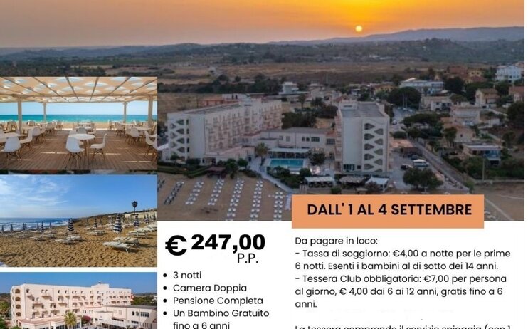 Noto Marina - Hotel Eloro - Dal 1 al 4 Settembre